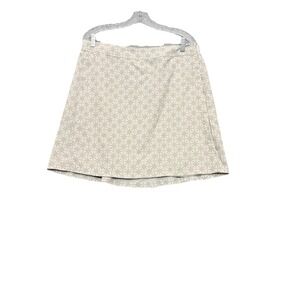 RIPSKIRT Hawaii Skirt Length 2 Wrap Beige White Floral‎ Large